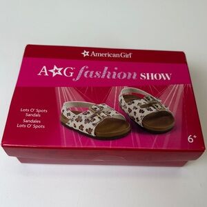 NIB American Girl Lots O Spots Sandals 18” Doll Shoes AG Fashion Show